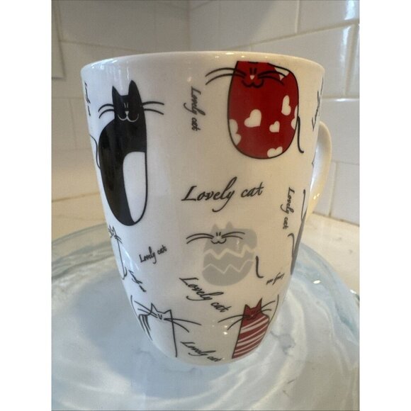 COLLECTIBLE 10 OZ MUG / "Lovely Cats" CATS PATTERN - Picture 9 of 12